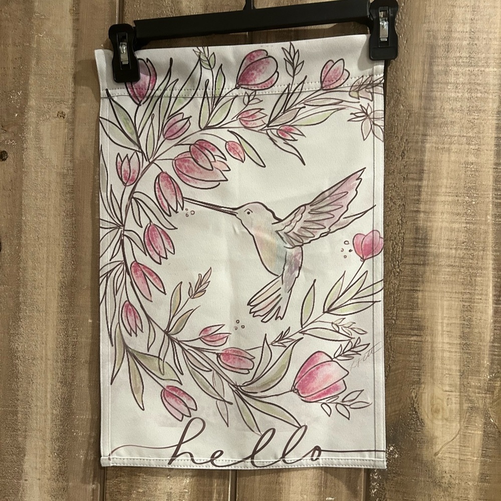 Hummingbird Garden Flag